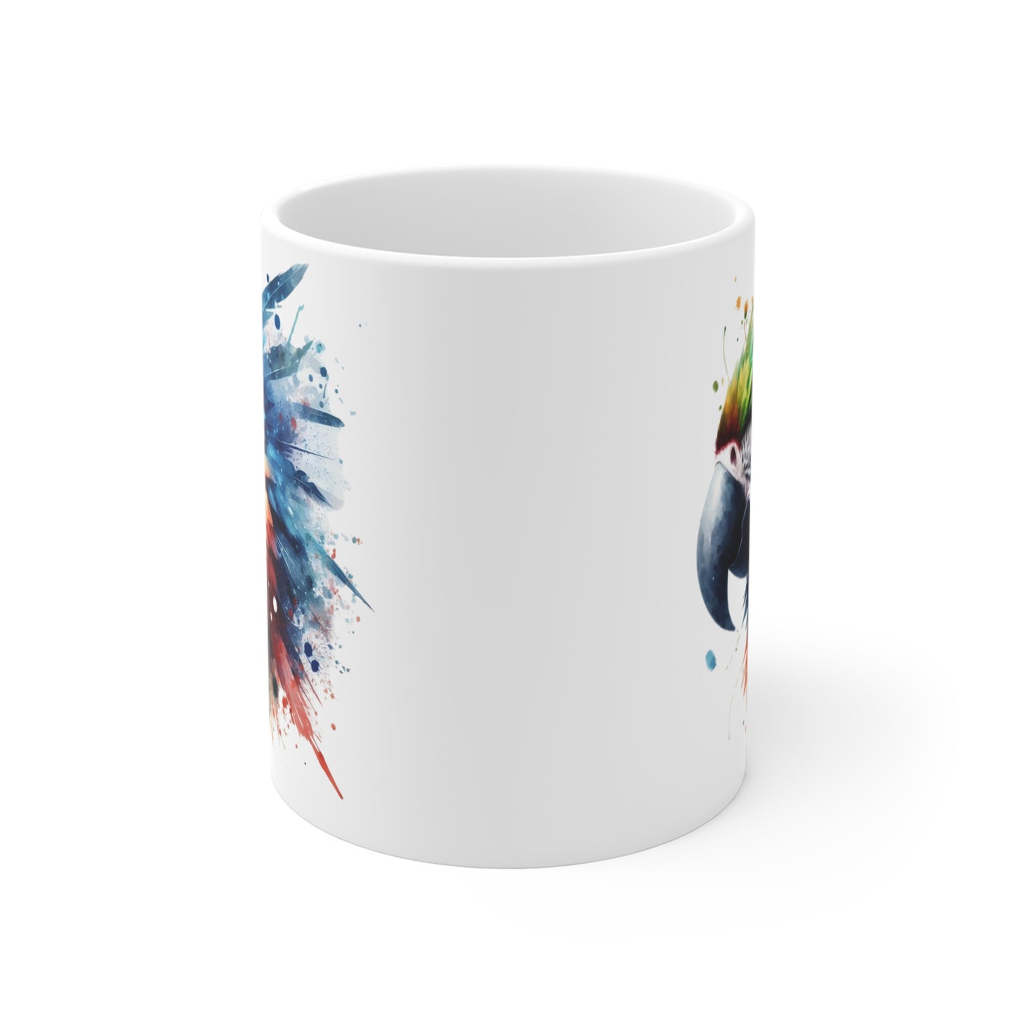 Colorful Macaw Mug, Tropical Bird Coffee Cup, Parrot Tea Mug, Exotic Bird Gift, 11oz Ceramic Mug